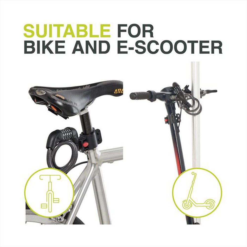 Immagine del prodotto NEWRBAN - Lucchetto per bici e monopattino NEWMLOCKCABLEK-Nero