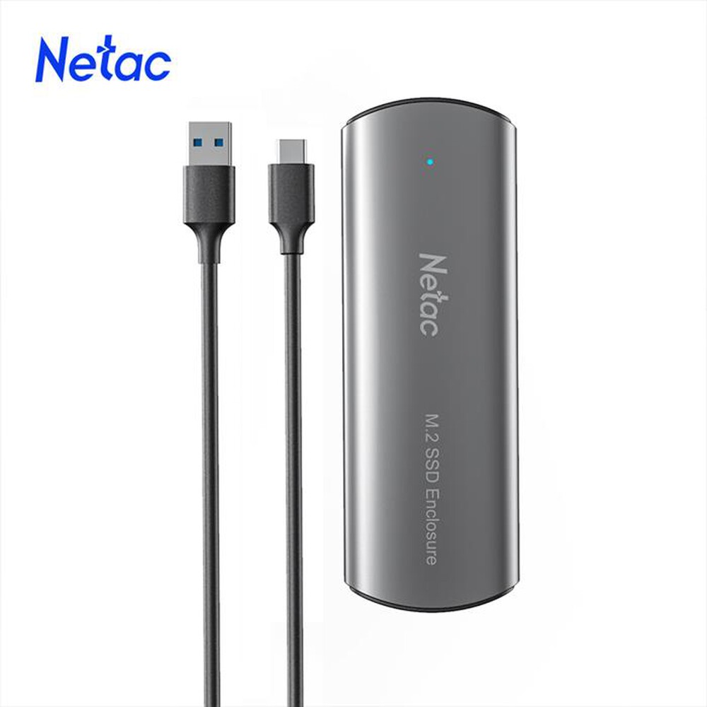 "NETAC - CABINET ENCLOSURE ALLUM. PER M.2 NVME/SATA-USB C-C-ALUMINIO"