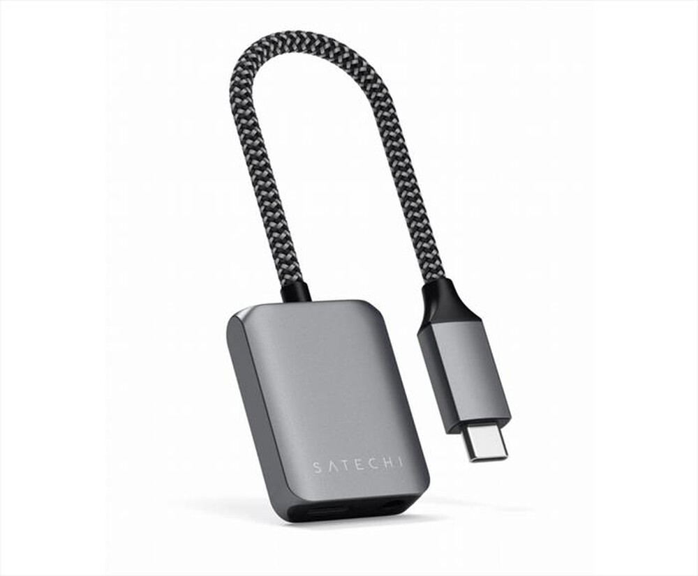 "SATECHI - ADATTATORE USB-C PD AUDIO-grigio"