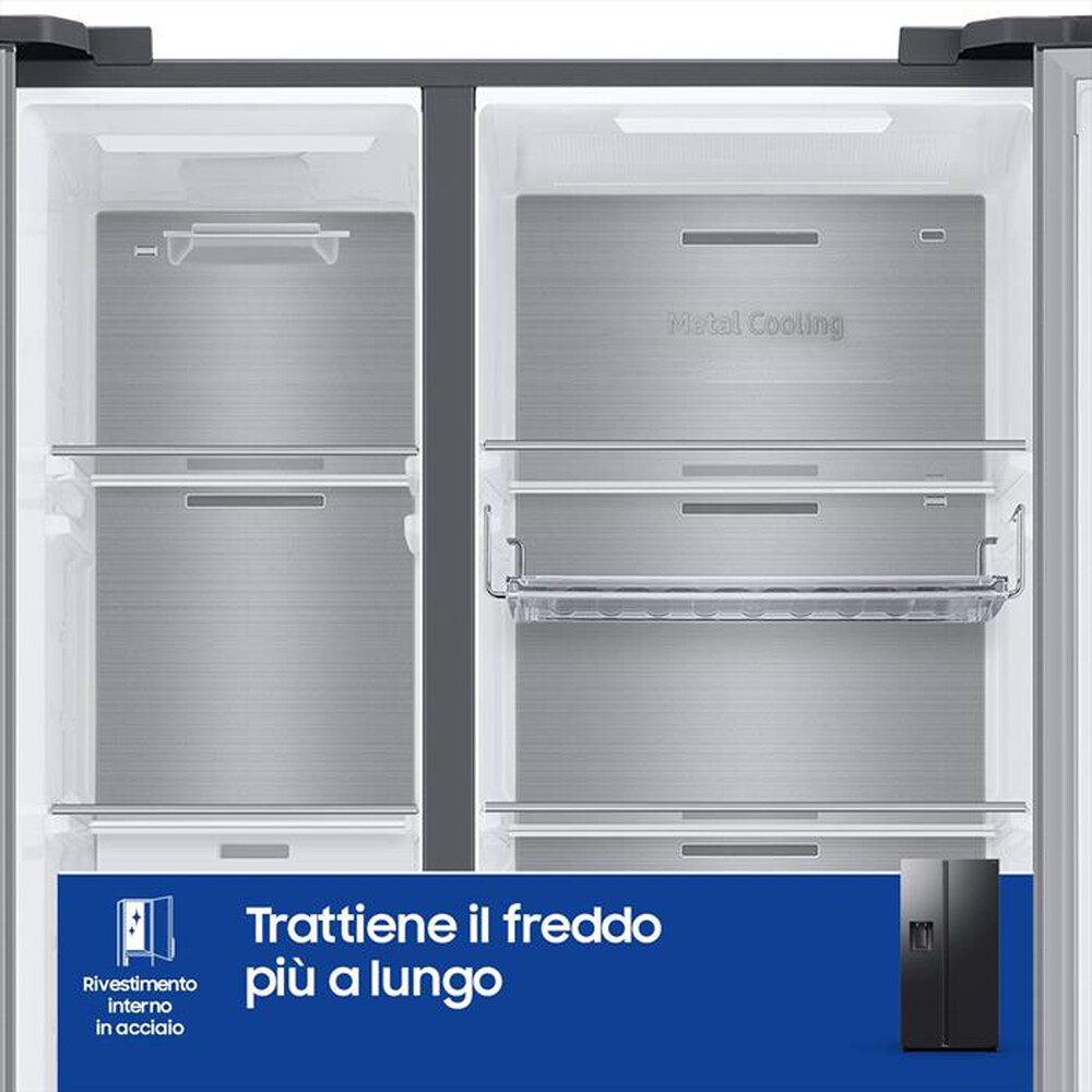 "SAMSUNG - Frigorifero side by side RS70F64KEFEF Classe E-Antracite"