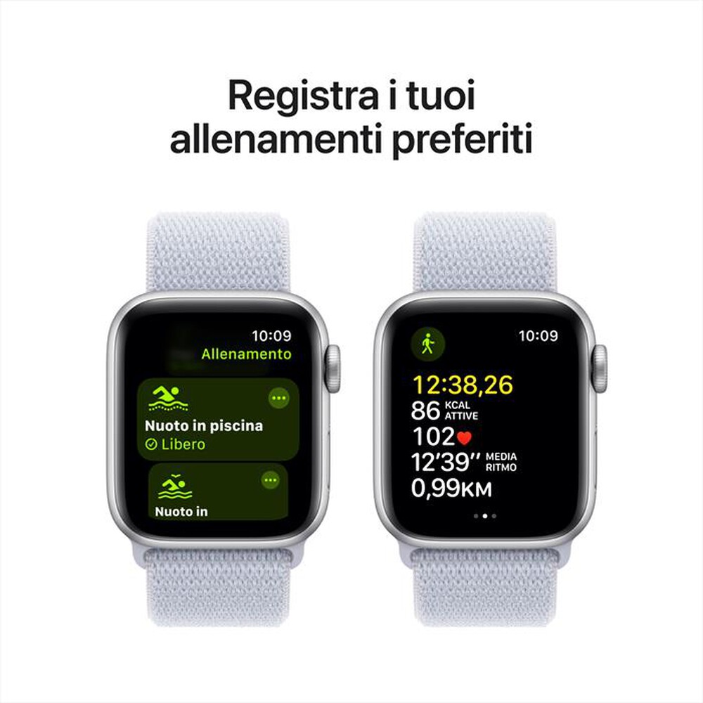 Immagine del prodotto APPLE - Watch SE GPS 40mm Cassa Alluminio-Argento - Sport Loop Azzurro