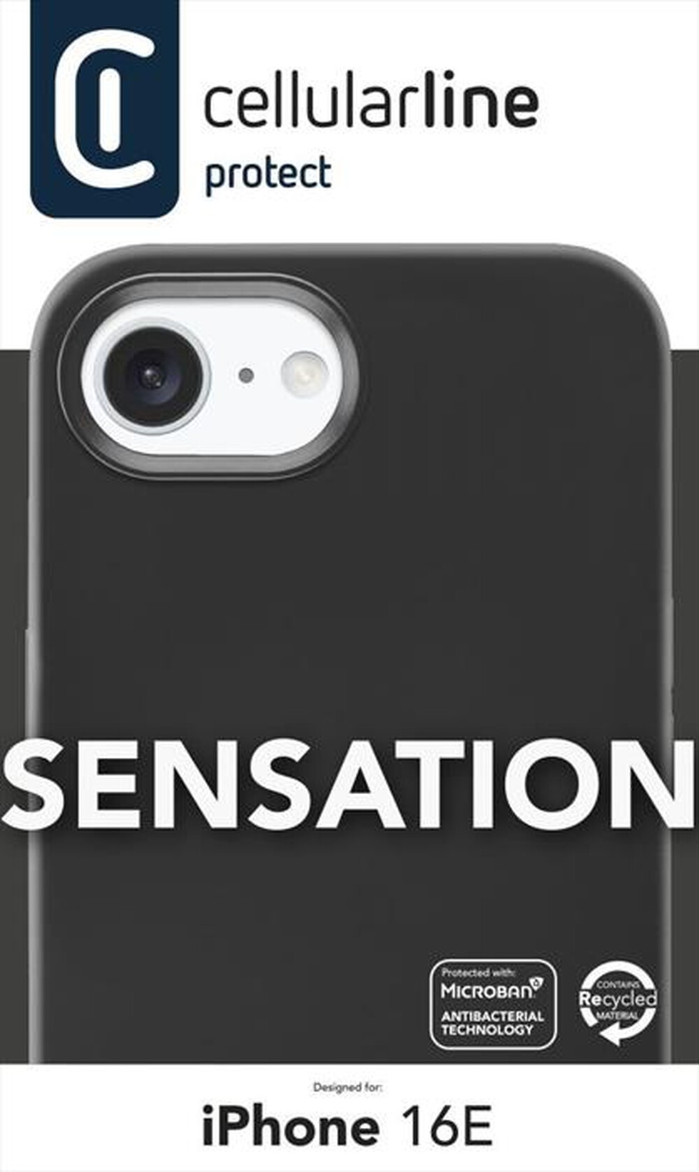 "CELLULARLINE - Cover SENSATION - IPHONE SE (2025)-Black"