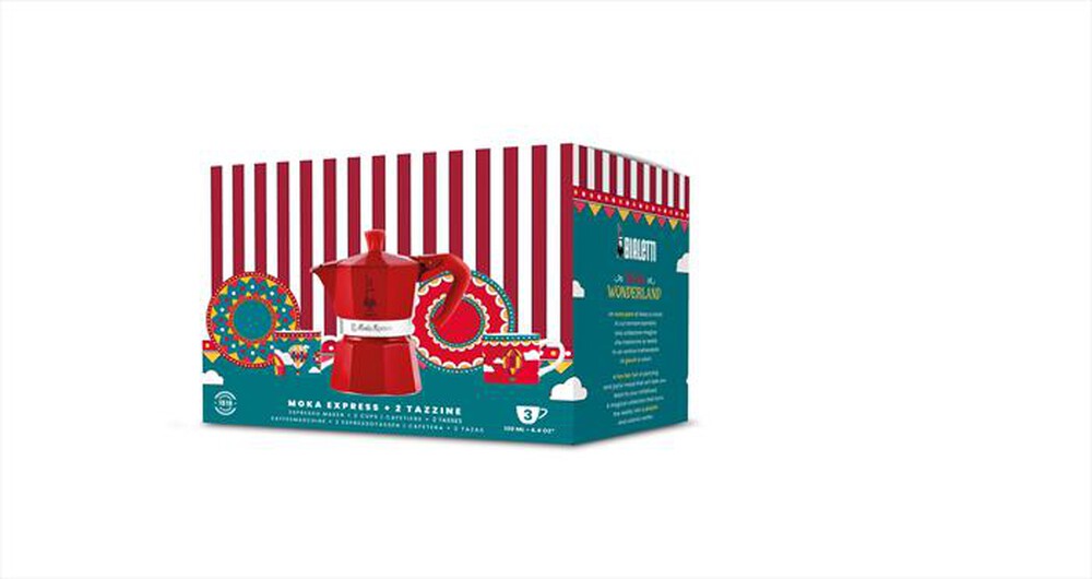 "BIALETTI - SET MOKA EXP 3TZ ROSSA+2TAZZIN-rosso"