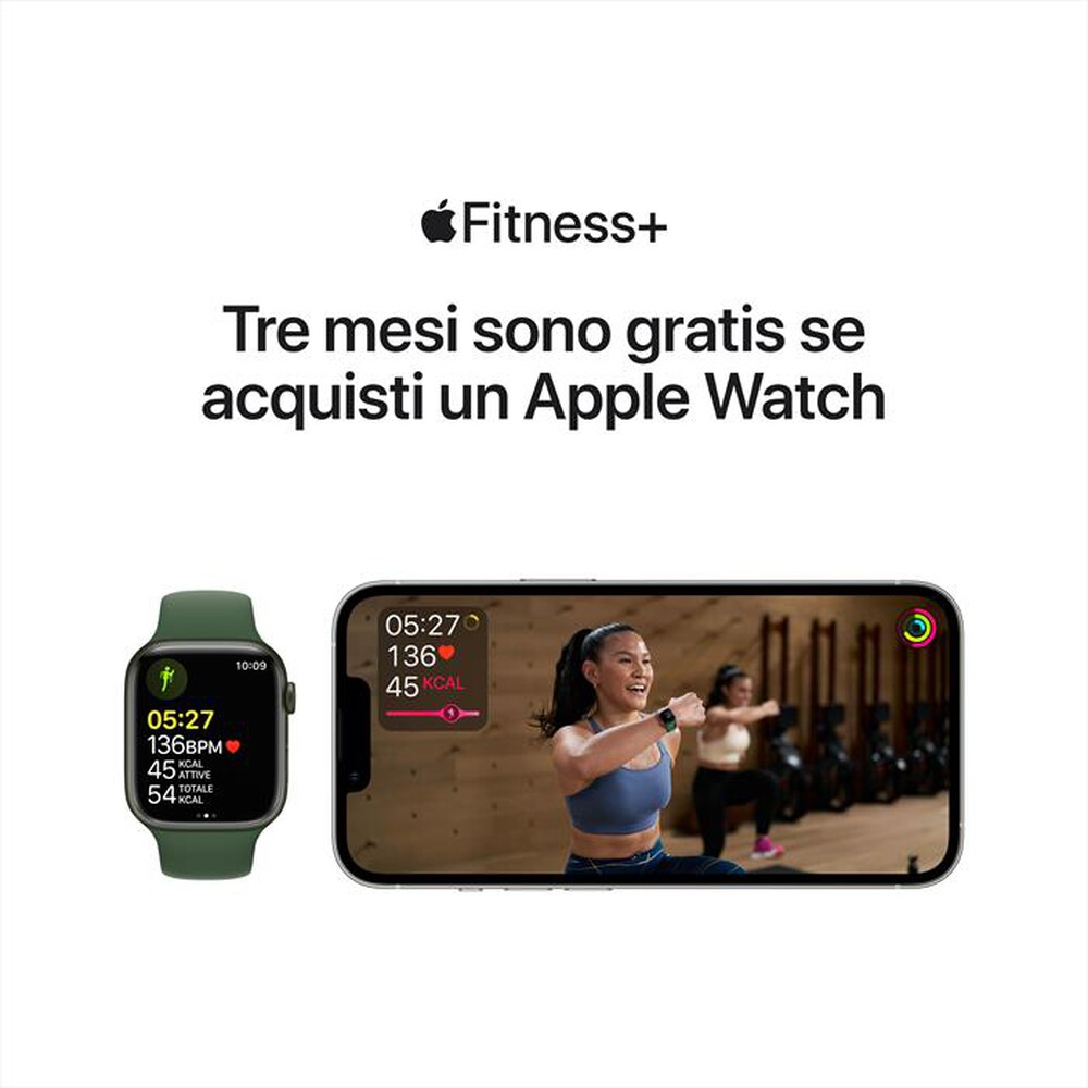 Immagine del prodotto APPLE - WATCH SERIES 7 GPS + CELLULAR 41MM IN ACCIAIO INOX-Oro Cinturino Sport Blu Abisso