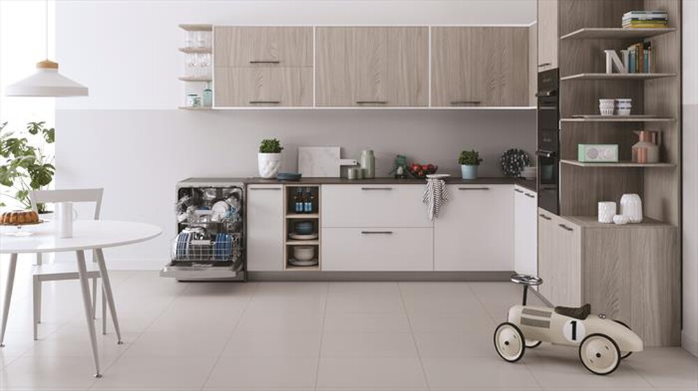 "INDESIT - Lavastoviglie DFO 3C23 A X Classe E 14 coperti-Stainless steel"