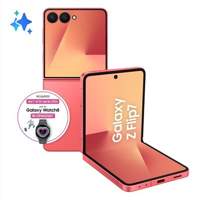 SAMSUNG - Galaxy Z Flip7 12+512GB-Coral Red