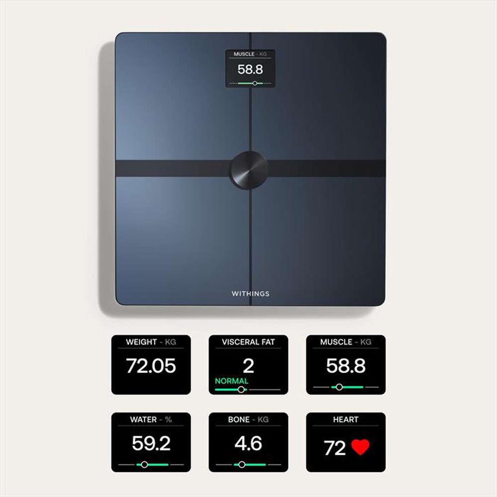 "WITHINGS - KIT SCANWATCH2 42MM BL+BODY SMART BL-Nero"