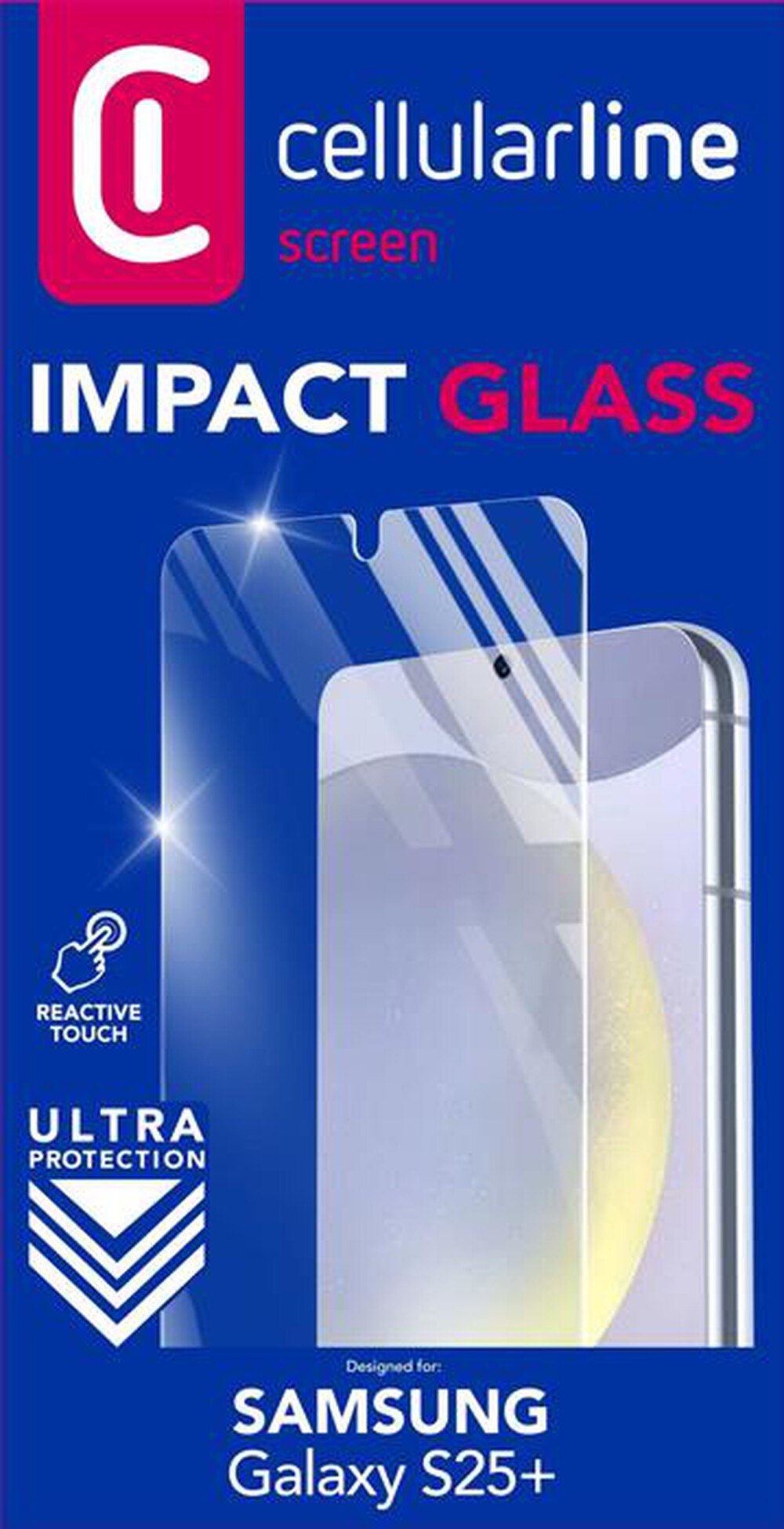 Immagine del prodotto CELLULARLINE - Vetro temperato sottile IMPACT GLASS - GALAXY S25+-Transparent