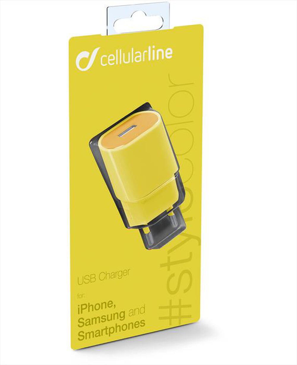 "CELLULARLINE - Charger - Caricabatterie da rete-Giallo"