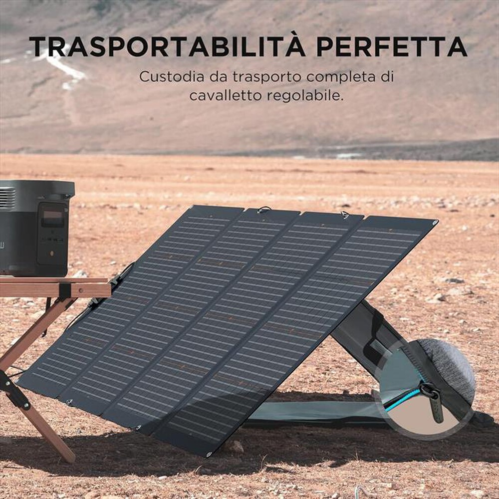 "ECOFLOW - Pannello solare portatile bifacciale 220W-nero"