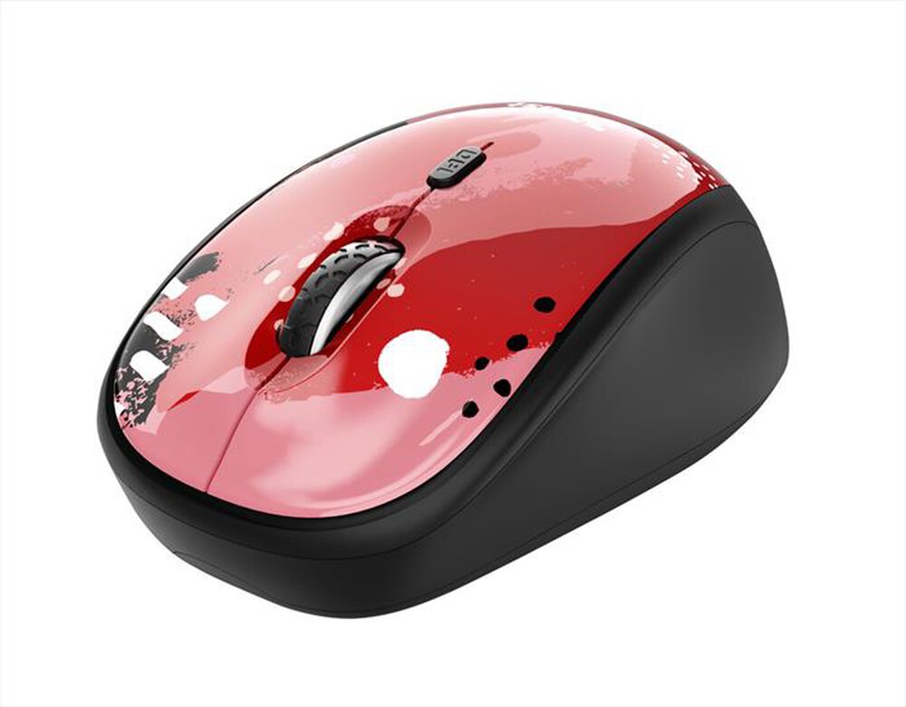 "TRUST - YVI WIRELESS MOUSE-Red brush"