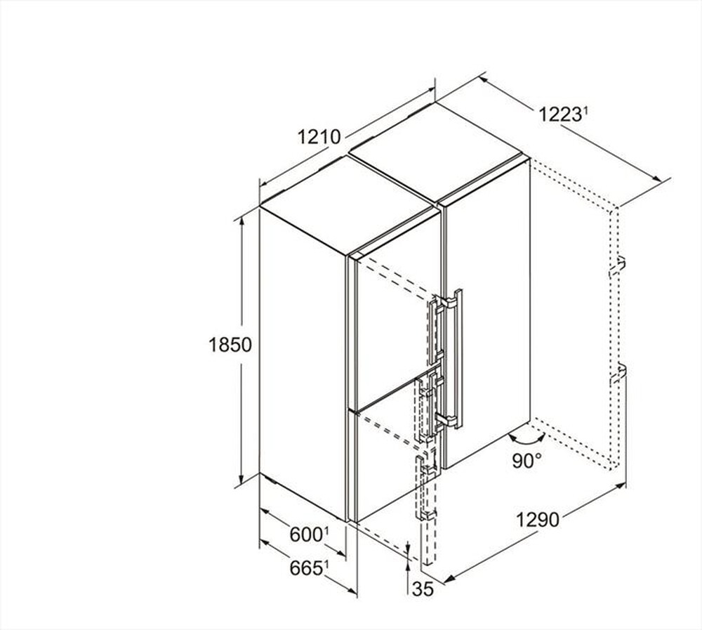 "LIEBHERR - Frigorifero side by side SBSES 8496-21 Classe D-Acciaio SmartSteel"