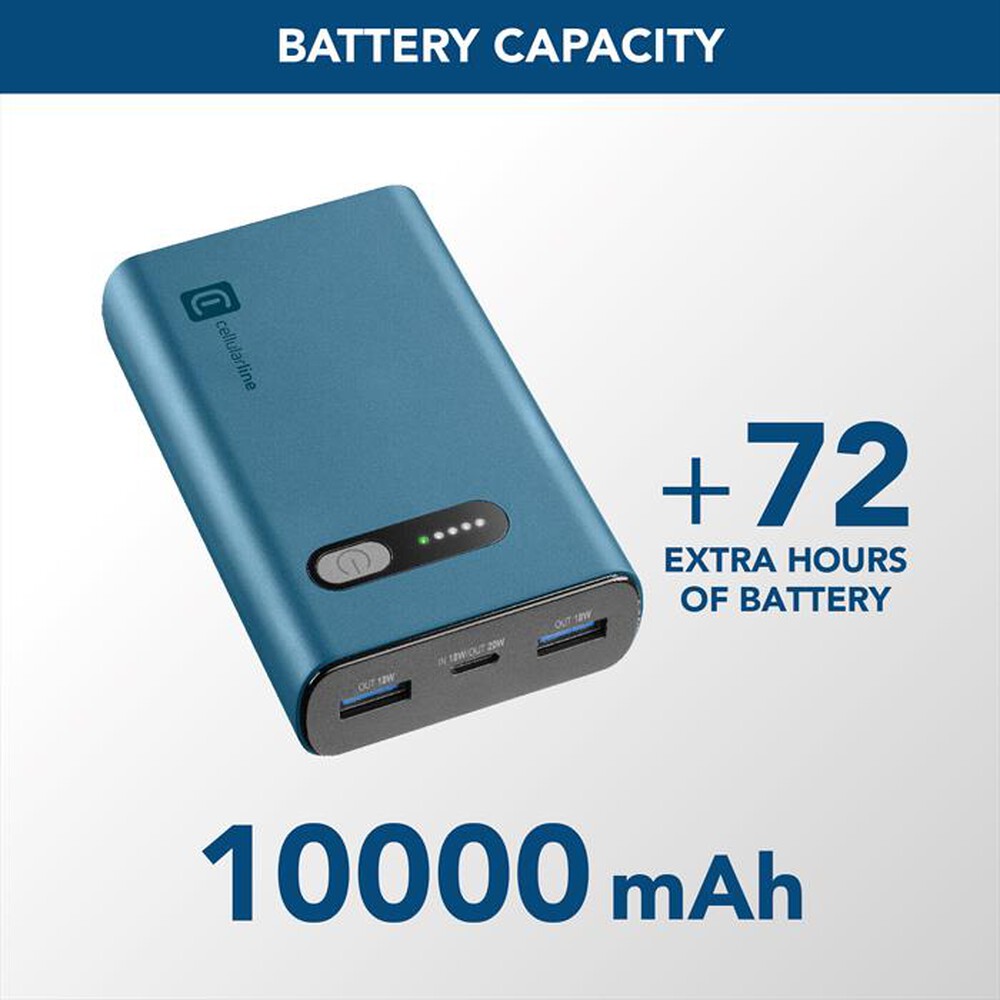 "CELLULARLINE - PBFAST01PD10000G-Blu"