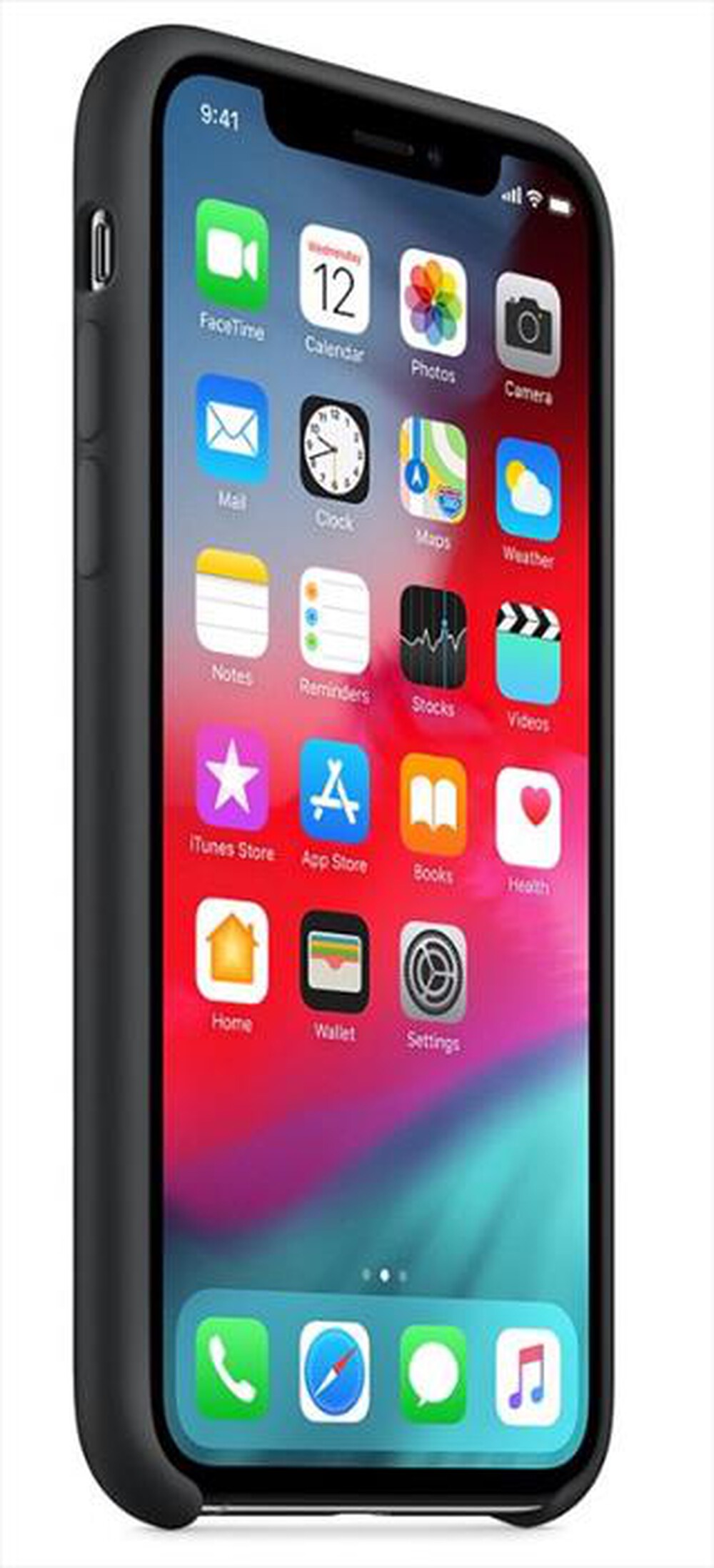 "APPLE - Custodia in silicone per iPhone XS MAX-Black"