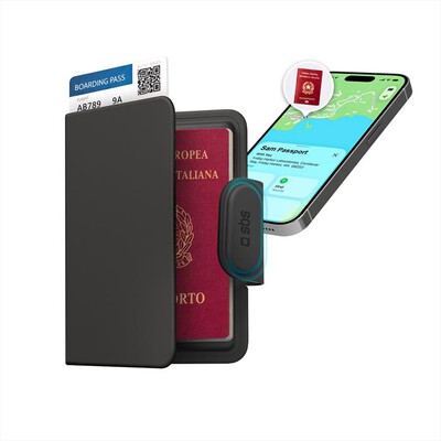 SBS - Portapassaporto con localizzazione-nero