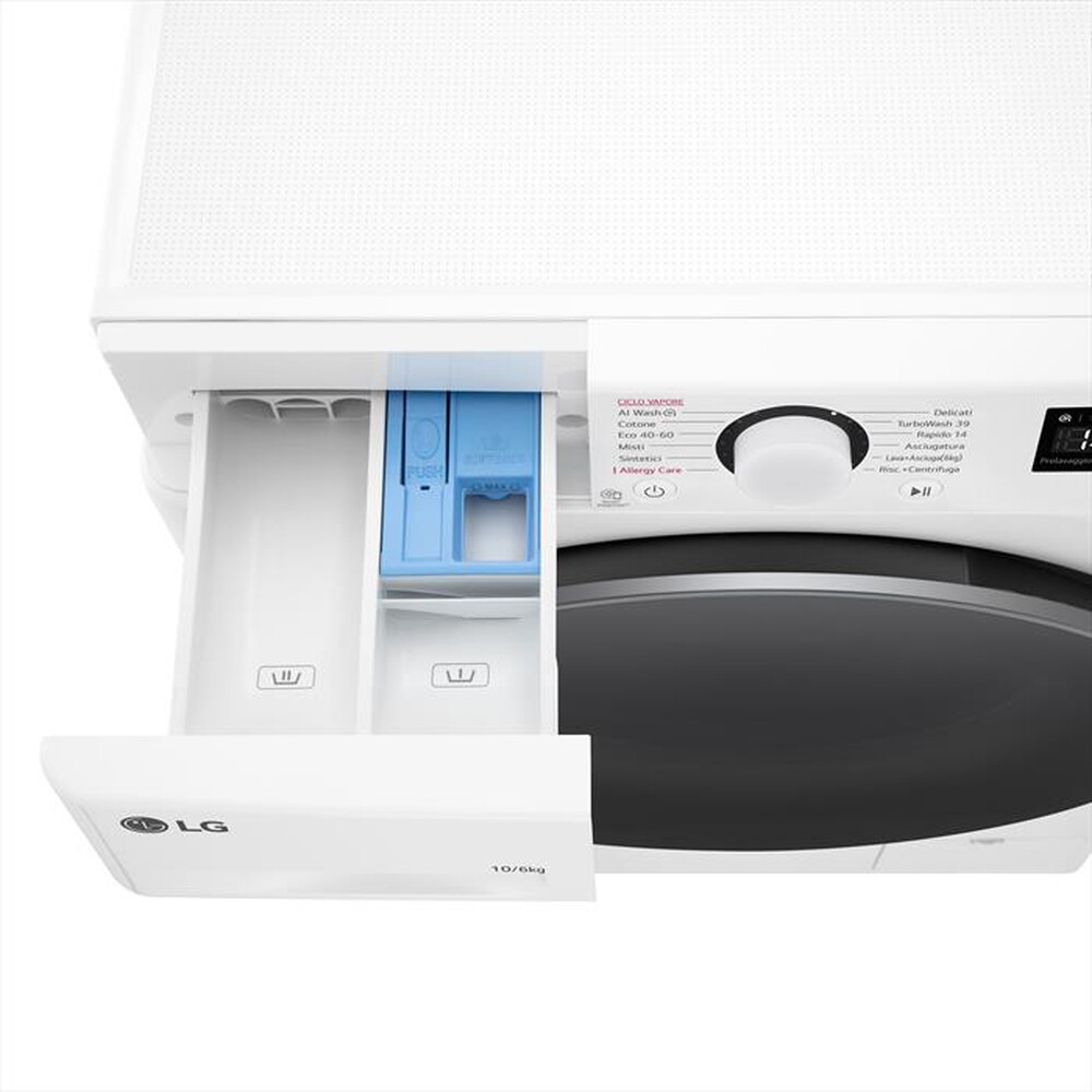 "LG - Lavasciuga D4R5010TSWS 10/6 Kg Classe A-Bianco"