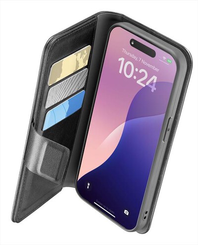 CELLULARLINE - Custodia a libro BOOK AGENDA per iPhone 16E/17E-Nero