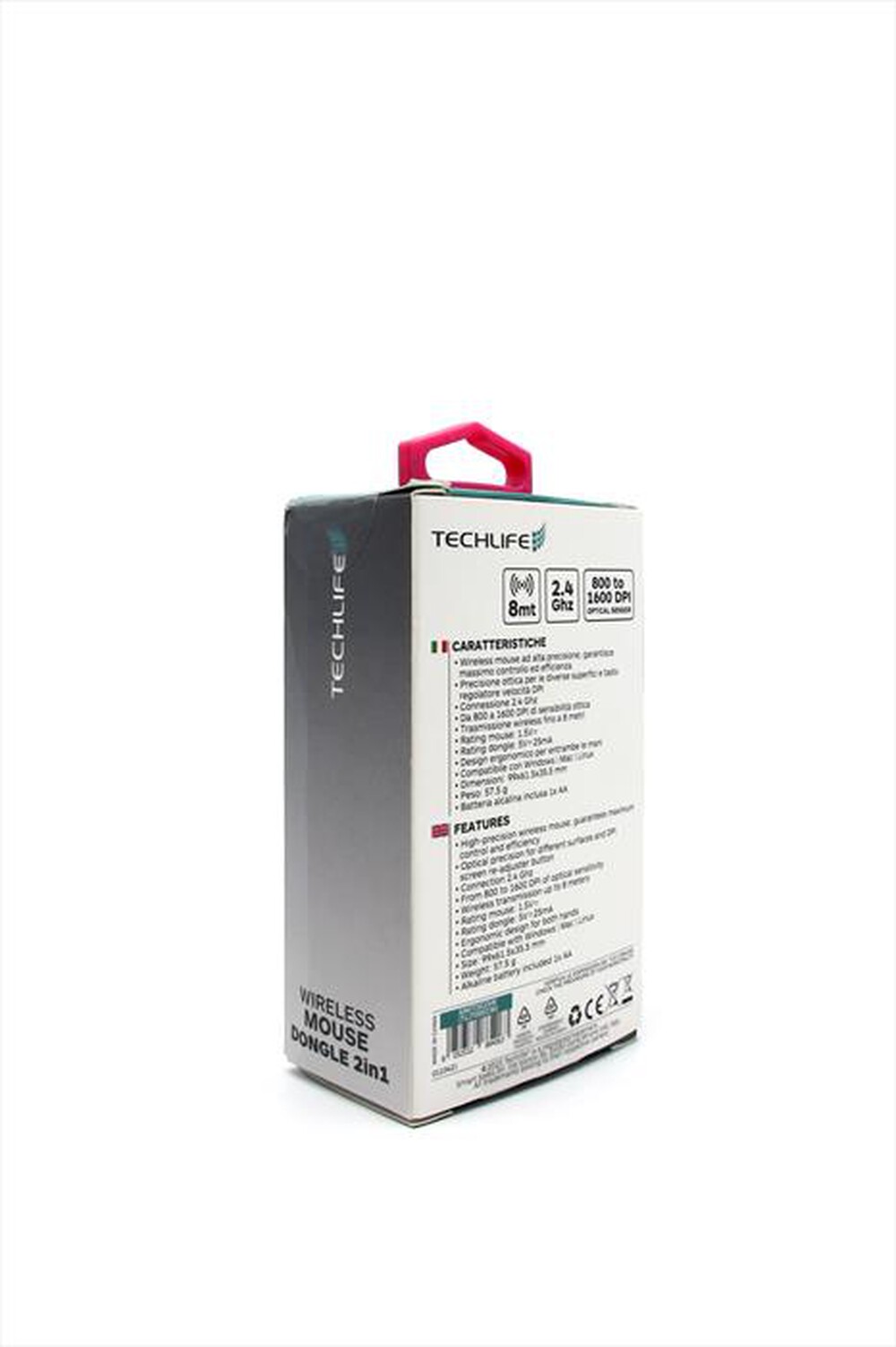 "TECHLIFE - TLIT0001W MOUSE WIRELESS 2-Bianco"