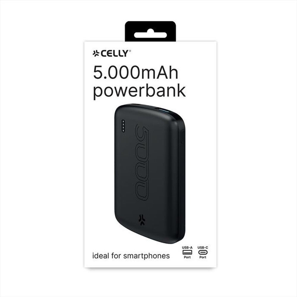 "CELLY - PBE5000EVOBK - POWER BANCK 5.000 MAH-Nero"