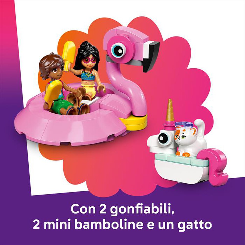 "LEGO - POOL PARTY CON UNICORNO E FENICOTTERO-,"