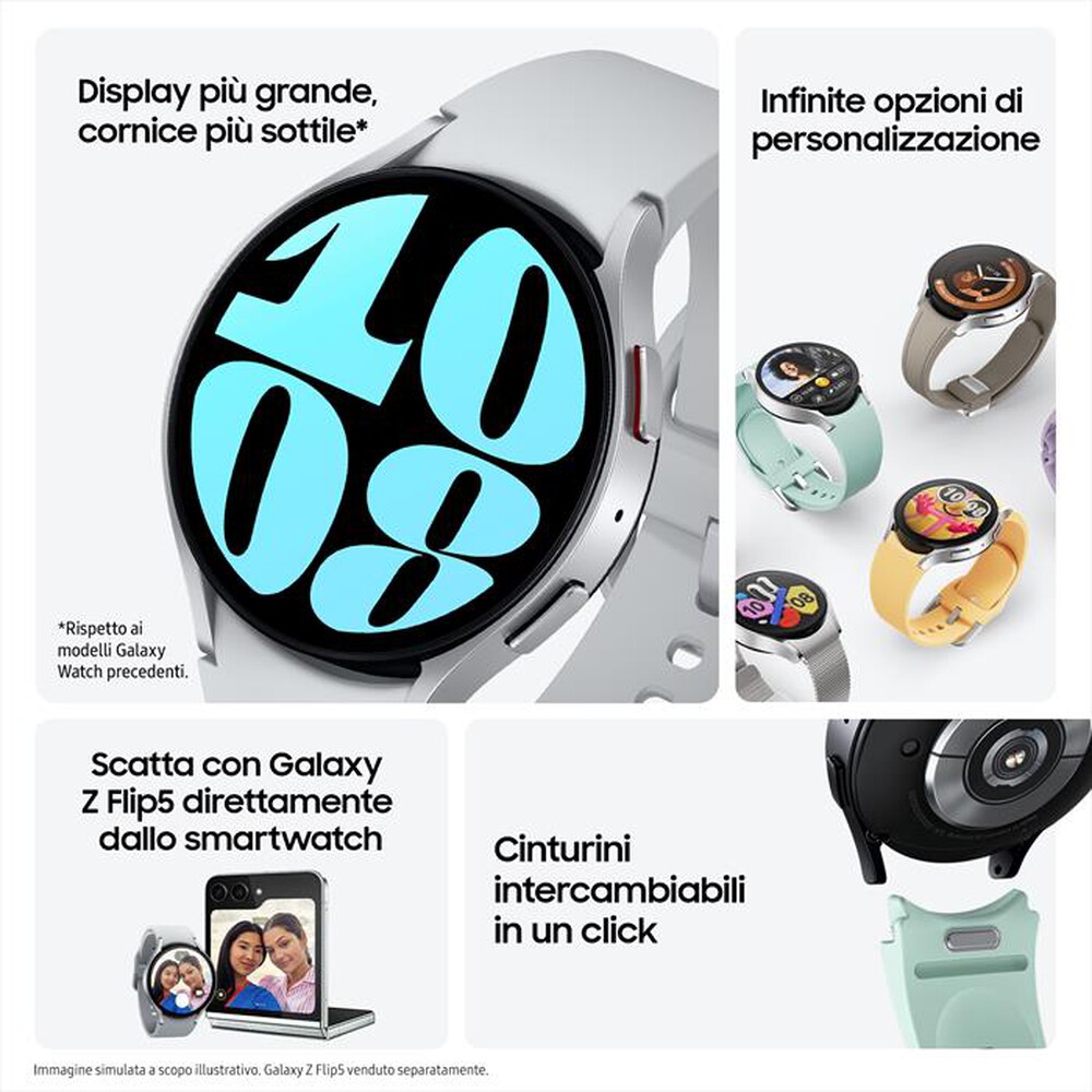 "SAMSUNG - Galaxy Watch6 44mm-Silver"
