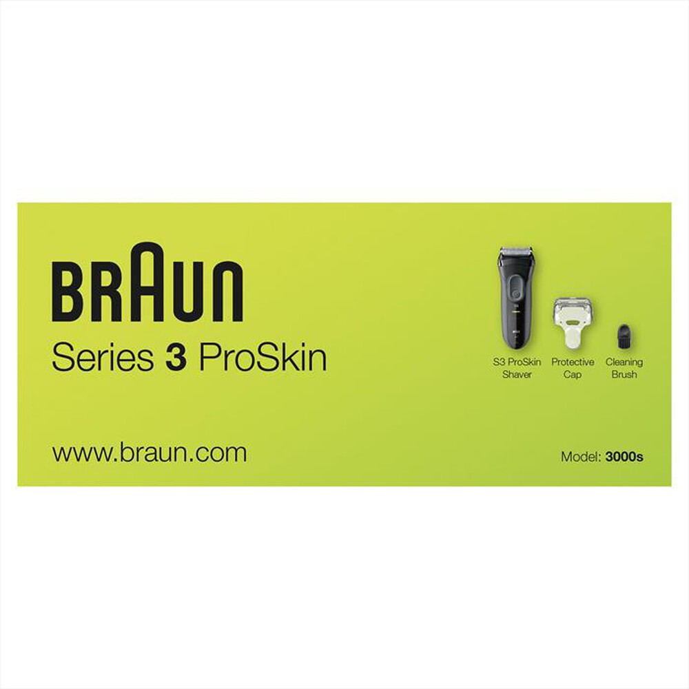 "BRAUN - Rasoio SERIES 3 PROSKIN 3000S-Nero"