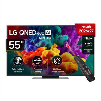 LG - Smart TV QNED EVO AI MINILED 4K 55" 55QNED86B6B-Charcoal Black
