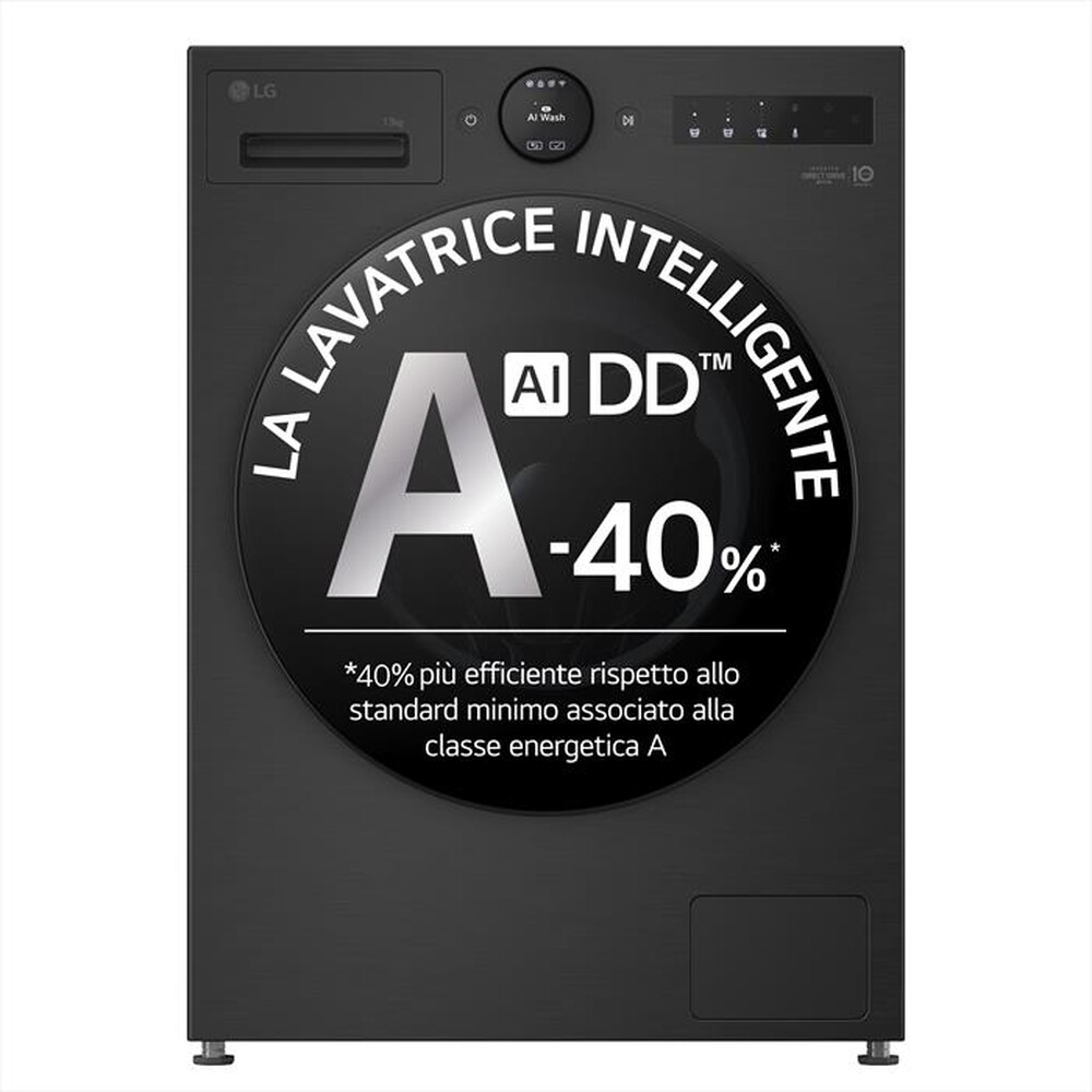 Immagine del prodotto LG - Lavatrice AI DD F4X7013TBB 13 Kg Classe A-Matte Black