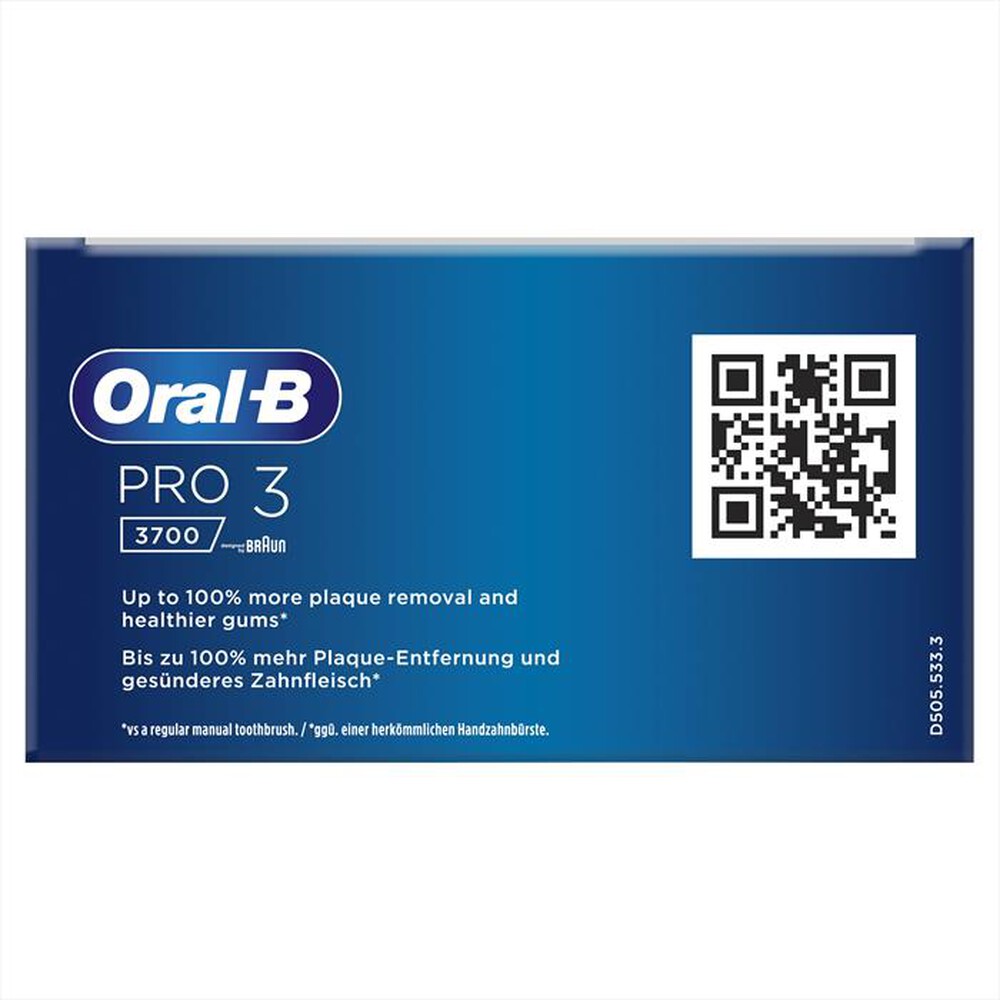 "ORAL-B - Spazzolino elettrico ricaricabile PRO 3 3700-Blu"