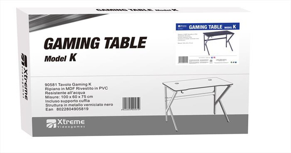 "XTREME - TAVOLO GAMING K-NERO"