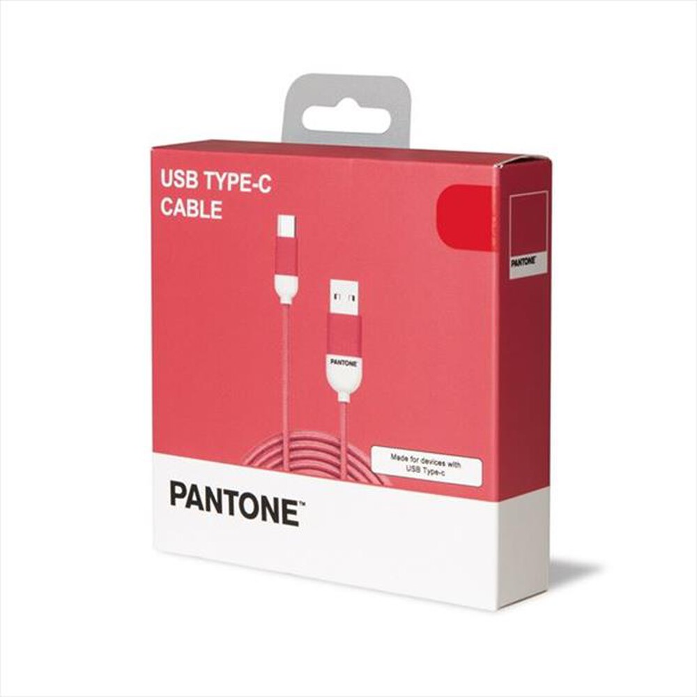 "PANTONE - PT-TC001-5P - TYPE-C CABLE 1 5 MT-ROSA/PLASTICA"
