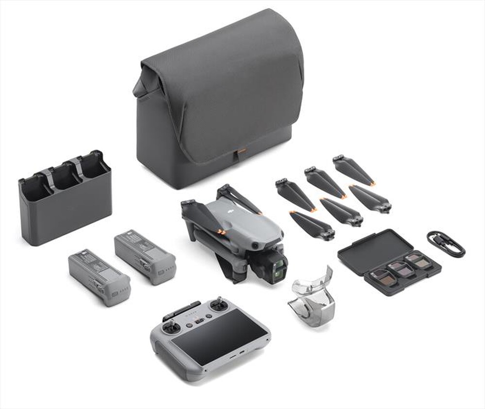 "DJI - Drone AIR 3S FLY MORE COMBO (DJI RC 2)-Grigio"