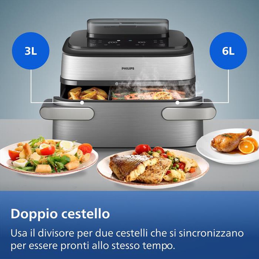 Immagine del prodotto PHILIPS - Friggitrice ad aria AIRFRYER Serie 5000 NA565/02-Inox