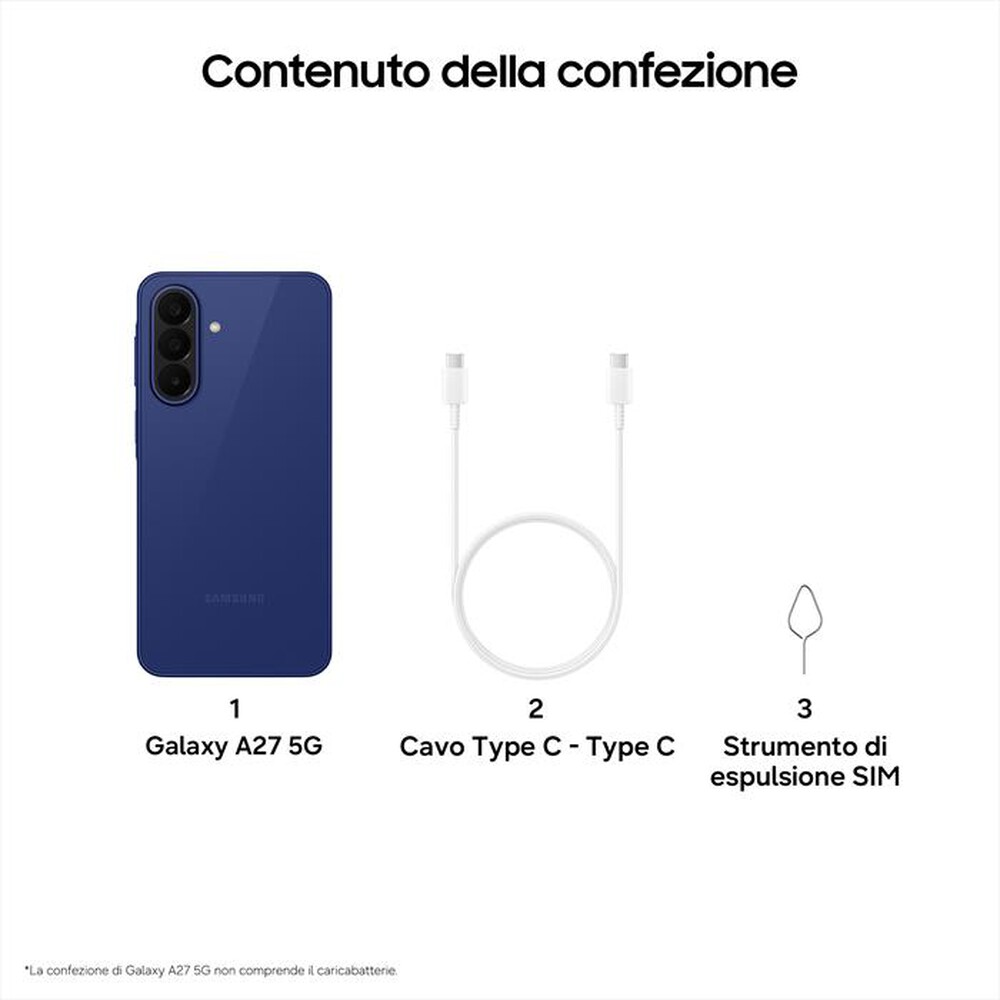 Immagine del prodotto SAMSUNG - Smartphone GALAXY A27 5G (6GB+128GB)-Blue