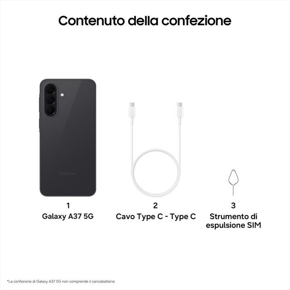 Immagine del prodotto SAMSUNG - Smartphone Galaxy A37 5G 256GB-Awesome Charcoal