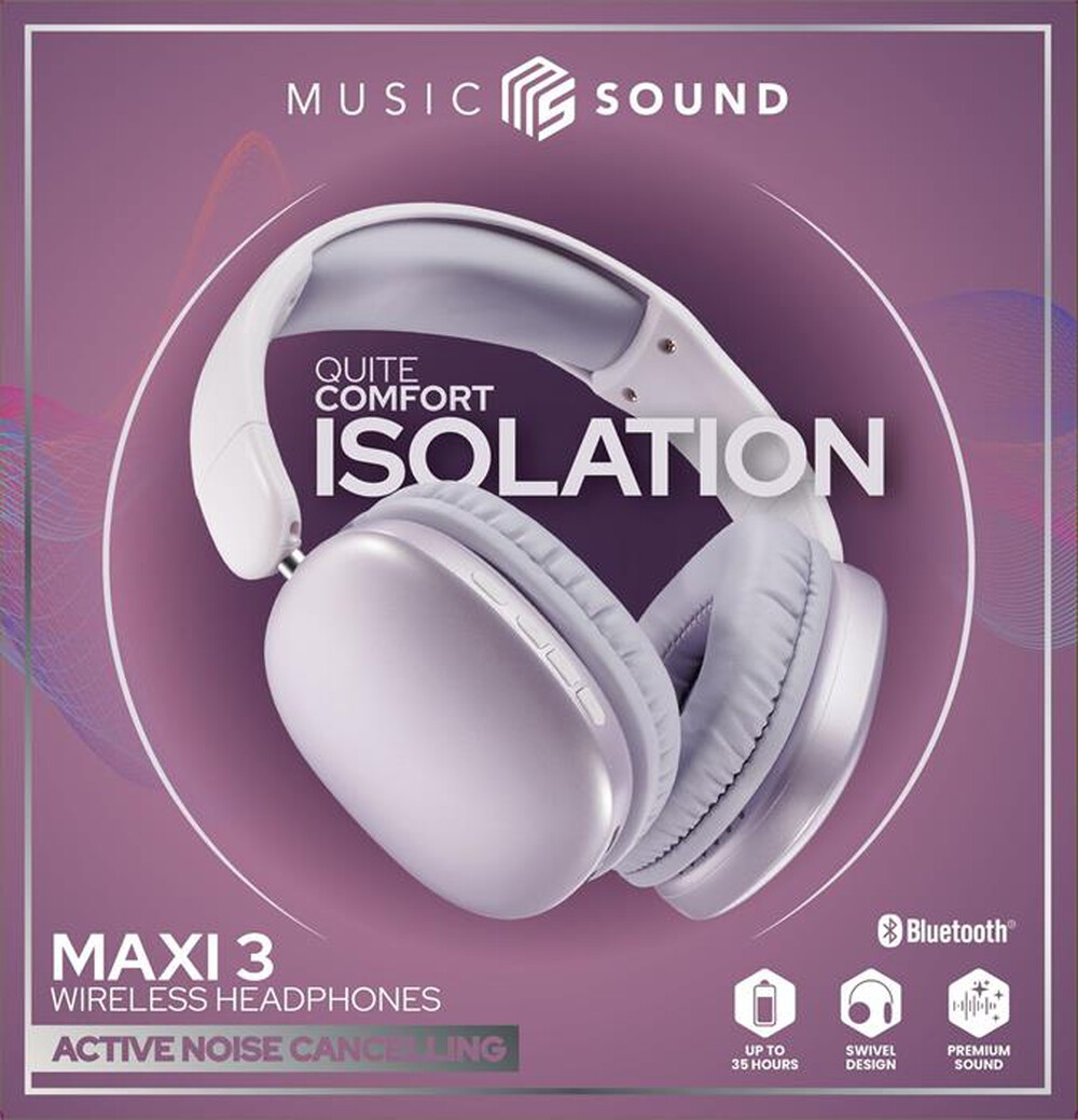 Immagine del prodotto MUSIC SOUND - Cuffie wireless over-ear MAXI3-Purple