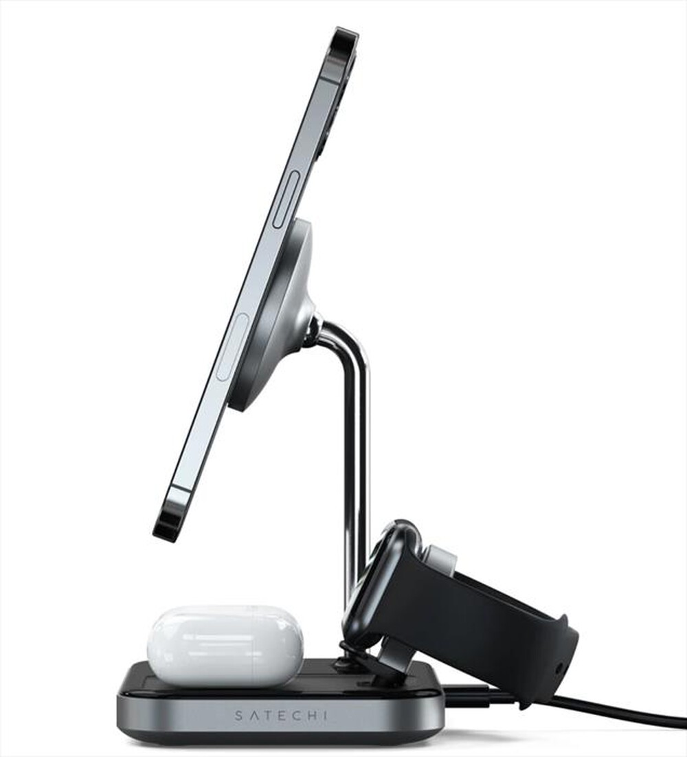 "SATECHI - STAND DI RICARICA WIRELESS 3IN1-grigio"