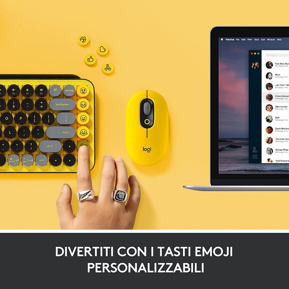"LOGITECH - POP Keys Tastiera-Giallo"