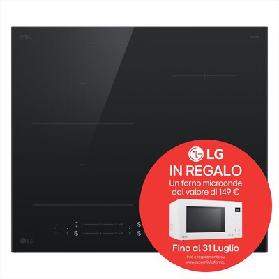 LG - Piano cottura induzione CBIZ2435B 59 cm-Nero Schott