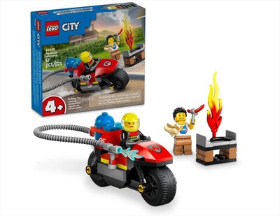 LEGO - CITY Motocicletta dei pompieri - 60410-Multicolore