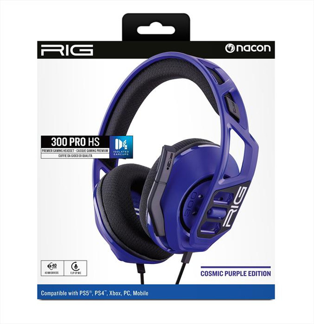 Immagine del prodotto NACON - CUFFIE GAMING RIG 300 PRO HS PS4/PS5, VIOLA-Viola