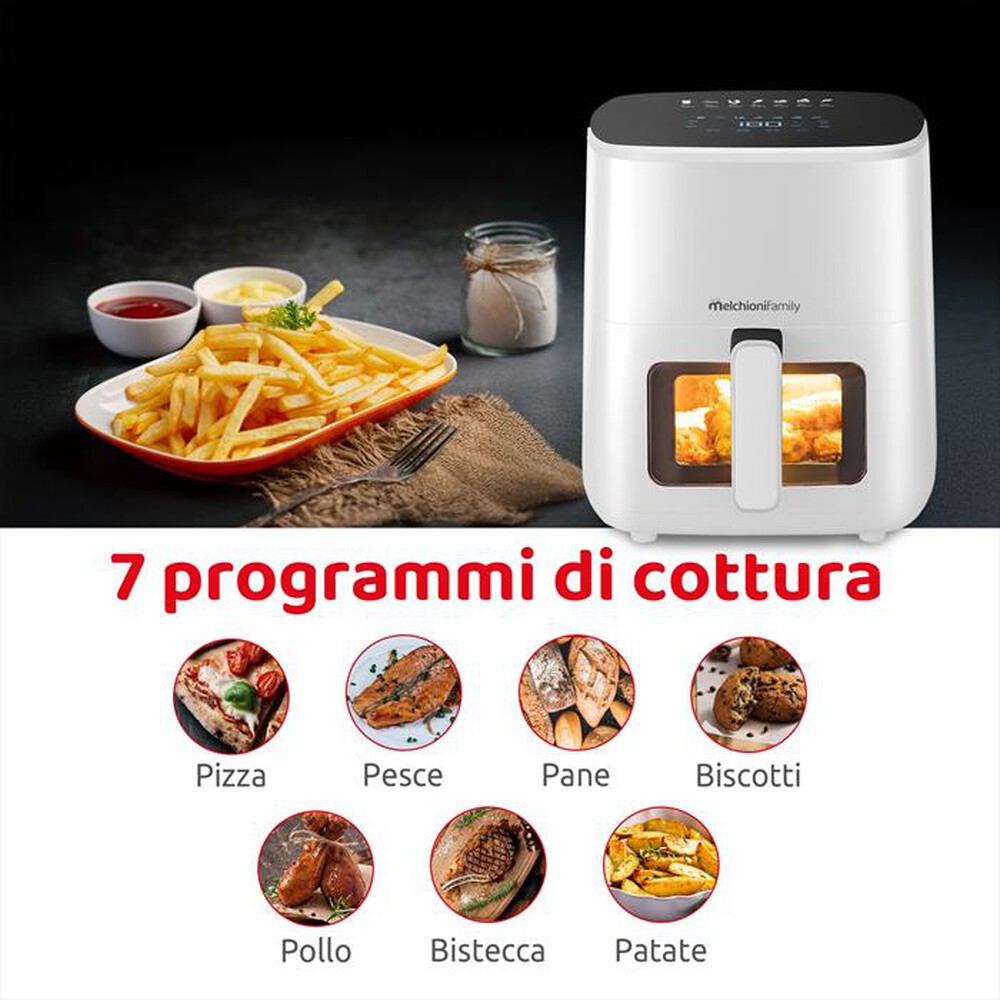Immagine del prodotto MELCHIONI FAMILY - Friggitrice ad aria MARIANNA NEW-Bianco / Plastica