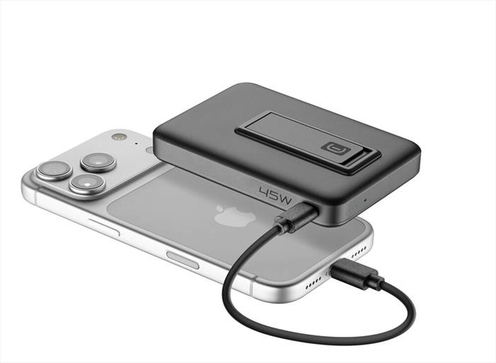 Immagine del prodotto CELLULARLINE - POWER BANK MAG STAND WIRELESS 10000 MAH 45 W PORT-Nero