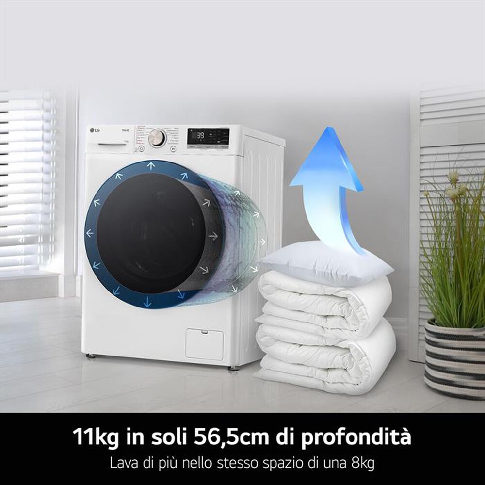 "LG - Lavatrice AI DD R7 F4R7011TSWG 11kg Classe A-Bianca"