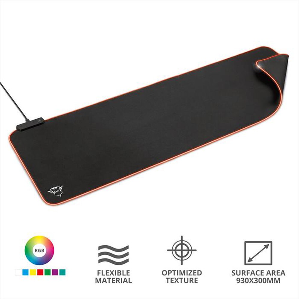 "TRUST - GXT764 GLIDE-FLEX RGB XXL MOUSEPAD-Black RGB"
