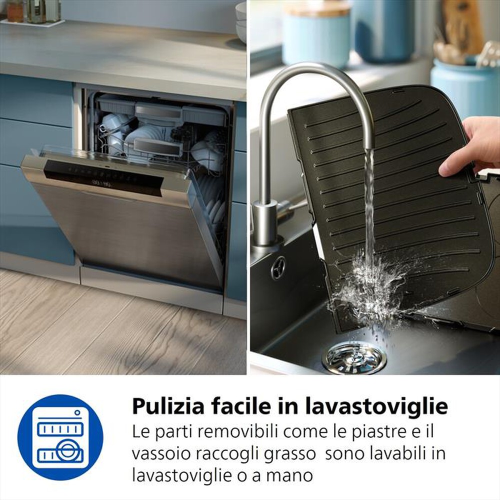Immagine del prodotto PHILIPS - Grill da tavolo Serie 5000 HD6222/90-Alluminio