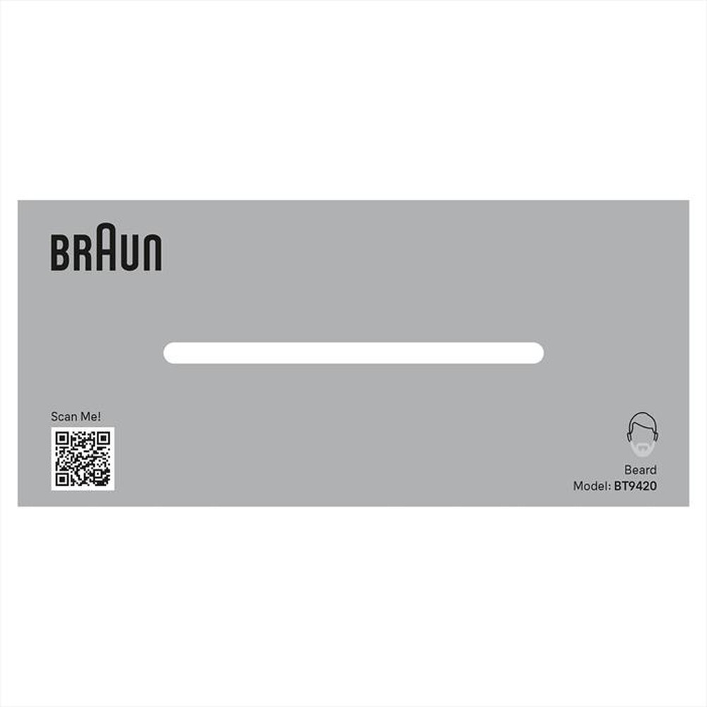 "BRAUN - Regolabarba BT9420-NERO/GRIGIO"