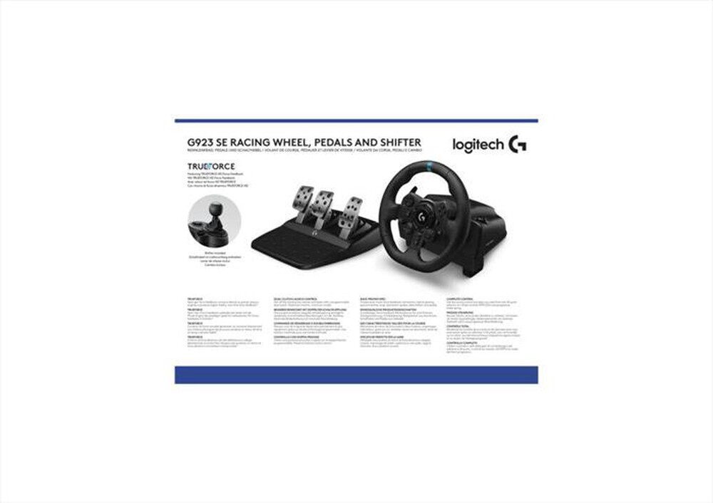 "LOGITECH - Volante da corsa e pedali G923 SE (PS5/PS4)-Nero"