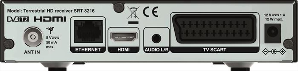 "STRONG - Decoder digitale terrestre T2 con display SRT8216-nero"