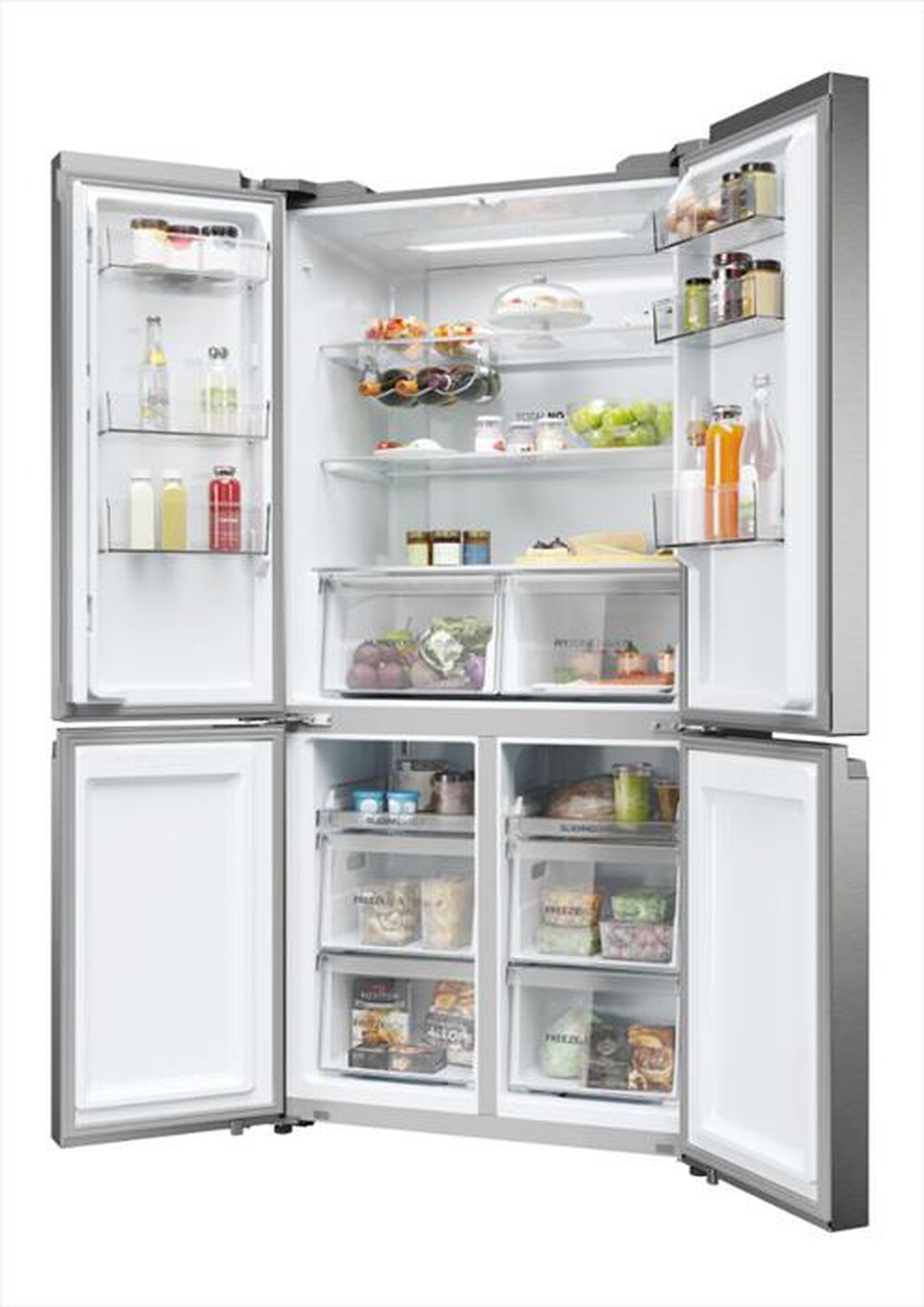 Immagine del prodotto HAIER - Frigorifero side by side HCR5919ENMP ClasseE 582lt-Platino, Acciaio inossidabile